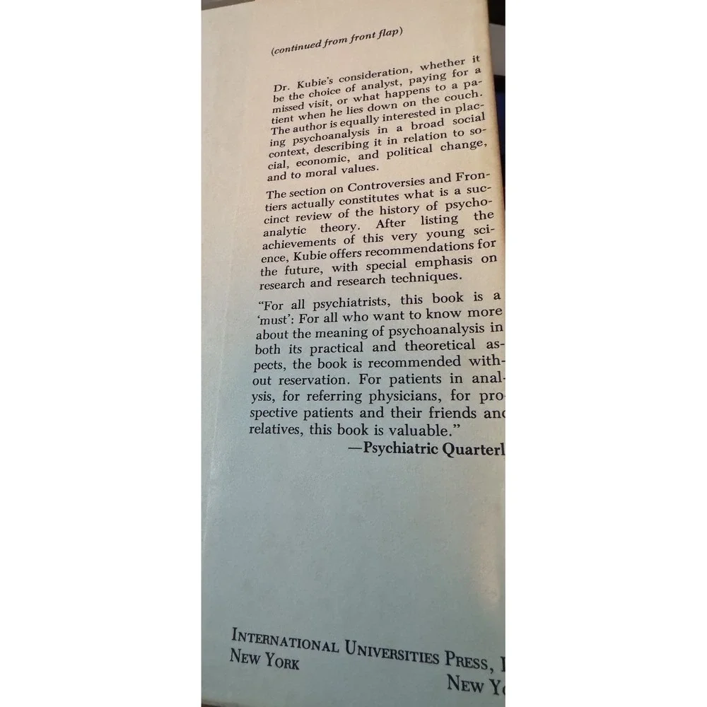 Practical and Theoretical Aspects of Psychoanalysis Kubie HC DJ 1975 Revised